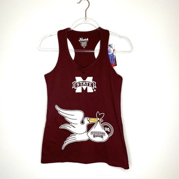 KLUTCH Maternity Tank Women Small Burgundy - Picture 2 of 4